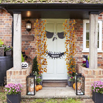 Darphe Halloween Autumn Simulation Dragon Beard Maple Leaf Wreath Home Decoration 200Cm from B&Q