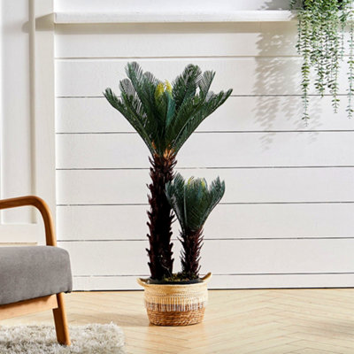 Darphe 90Cm Artificial Double-Headed Cycad Potted Plant For Decoration from B&Q