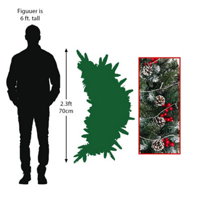 Darphe 90Cm Artificial Christmas Fireplace Decorative Garland from B&Q