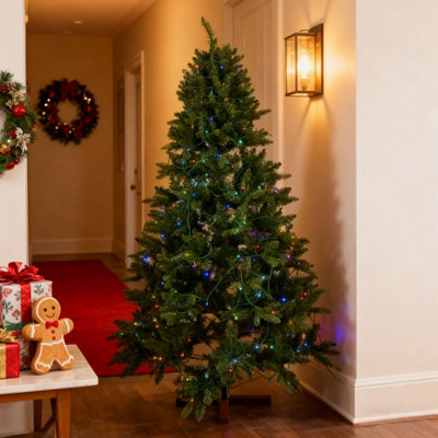 Darphe 1.2 Meter Tall Christmas Tree With Rgb Lights And A Wooden Base. from B&Q