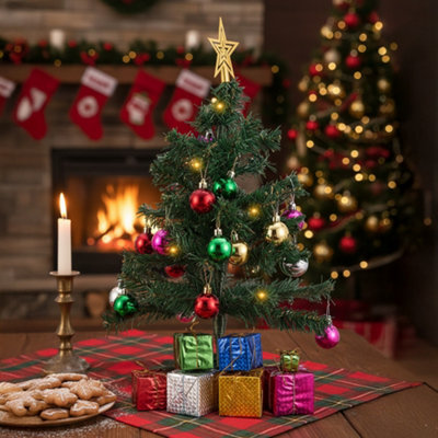 Darphe Mini Christmas Tree With Bells And Lights19Cm W X 50Cm H from B&Q