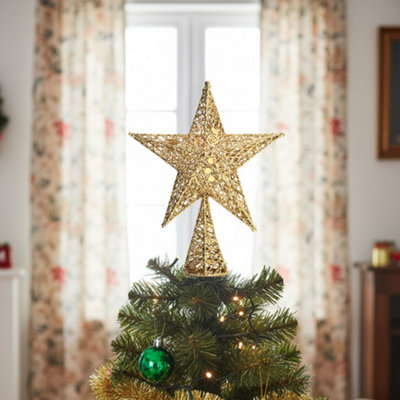 Darphe Large Gold Christmas Tree Topper Star Ornament30Cm W X 40Cm H from B&Q