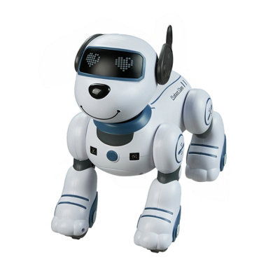 Living And Home Blue Programmable Remote Control Robot Dog Toy Interactive Kids Toy from B&Q
