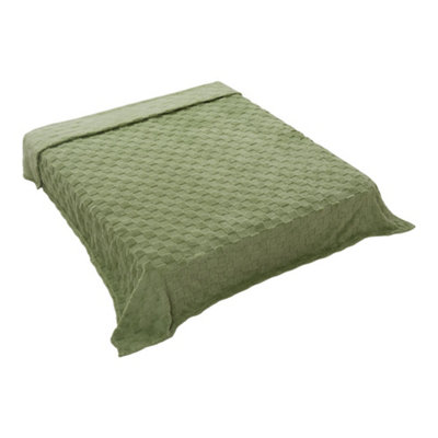 Darphe Green Reversible Checkered Throw Blanket 150Cm W X 200Cm D from B&Q