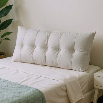 Darphe Light Grey Washable Upholstered Chenille Headboard Pillow 150Cm W X 60Cm H from B&Q