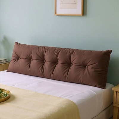Darphe Brown Washable Wedge Headboard Pillow 180Cm W X 20Cm D X 50Cm H from B&Q