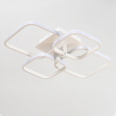 Darphe Simple Square Led Ceiling LightCool White Semi Recessed Ceiling Light from B&Q