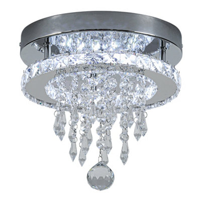 Darphe 18W Modern Crystal Chandelier Teardrop Pendant Chandelier from B&Q