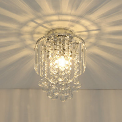 Darphe 23X26Cm Crystal Mount Ceiling LightE14 Base,crystal Ball Pendants Light from B&Q