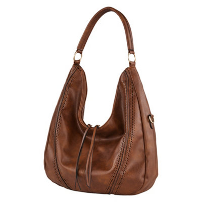 Darphe Delicate Chic Dumpling-Shaped Pu Leather Shoulder Bag Handbag Tote With Zipper Pouch from B&Q