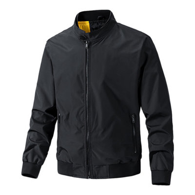 Thehotsale Outdoor Zip-Up Windproof Lightweight Bomber Jacket Casual Varsity Outerwear Size L from B&Q