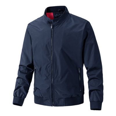 Thehotsale Effortless Casual Chic Windproof Lightweight Bomber Jacket Varsity Outerwear Size M from B&Q