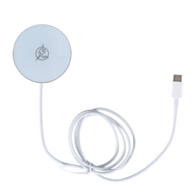 Thehotsale 15W Magnetic Fast Wireless Charger For Iphone 12-15 SeriesSliver Version from B&Q