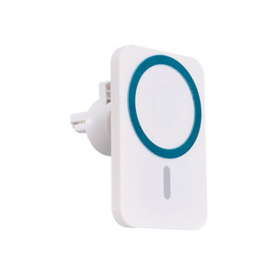 Thehotsale Air Vent Mount Wireless Magnetic Car Charger Phone HolderWhite Version from B&Q