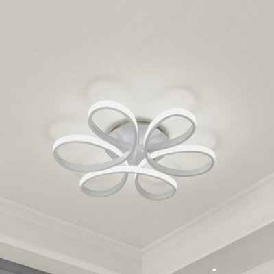 Darphe 93W Acrylic White Petal Led Semi Ceiling Light,cool White Light from B&Q