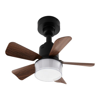 Komore 2-In-1 Led Ceiling Fan Light 4 Speeds Stepless Dimming,app & Remote Control Control,walnut from B&Q