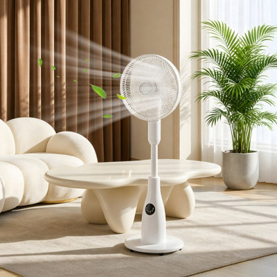 Living And Home Misting Spray Pedestal Fan With Remote Control,2L TankWhite from B&Q