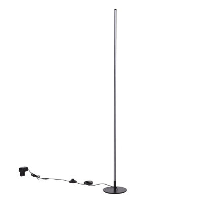 Komore 12W Eye-Friendly Black Slim Led Floor Lamp Stepless Dimming,remote & Foot Switch from B&Q