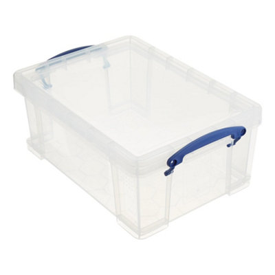 Really Useful Box Company Really Useful 9 Litre Clear Plastic Storage Box from B&Q