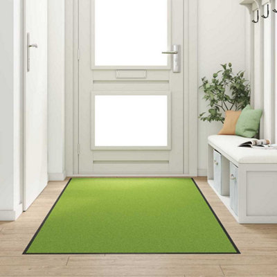 Berkfield Doormat Green, Black Polyamide 300 X 120 X 0.9 Cm Door Mats