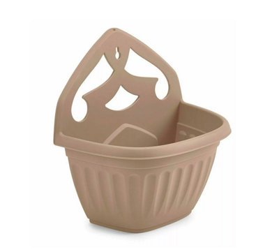 New Garden Flower Basket Pot Planter Container Wall Mounted Plant Fence Decorating Hanging Baskets 32Cm from B&Q