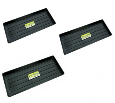 Garland New Plastic Grow Bag Growbag Tray Garden Plant Watering Trays Pack Of 3 from B&Q