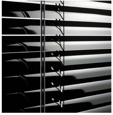 OPTIMAL PRODUCTS Aluminium Black Venetian Window Blinds 105Cm X 150Cm from B&Q