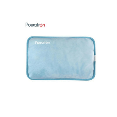 Powatron New Blue  Electric Rechargeable Hot Water Bottle Bed Hand Warmer Massaging Heat Pad Uk