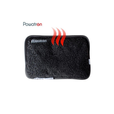 Powatron New Black  Electric Rechargeable Hot Water Bottle Bed Hand Warmer Massaging Heat Pad Uk