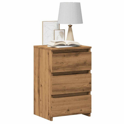Berkfield Bedside Cabinet Artisan Oak 40X35X62.5 Cm Engineered Wood