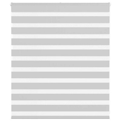 Berkfield Light/Grey Zebra Blind 125X100 Cm Fabric Width 120.9 Cm Polyester