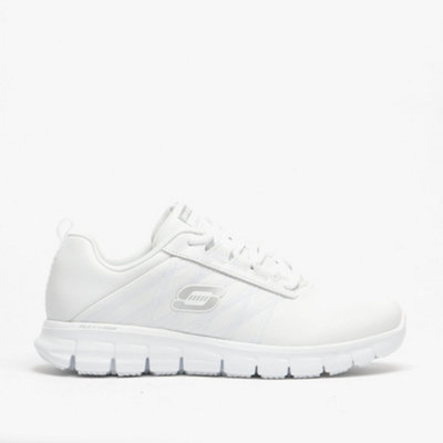 Skechers Relaxed Fit: Sure Track - Erath Sr Ladies Leather Anti-Slip Shoes White