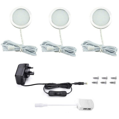 Vlio Under Cabinet Light KitLed Puck Lights7.5 W750 LmWarm WhiteDisplay LightingDisc For KitchenClosetCounter from B&Q