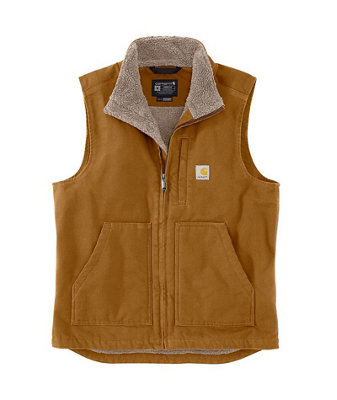 Carhartt Loose Fit Washed Duck Sherpa Lined Mock Next Vest Carhartt Brown Xxl from B&Q