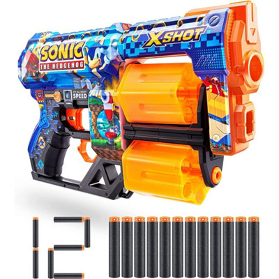Zuru X-Shot Skins Dread Sonic The Hedgehog Foam Dart Blaster