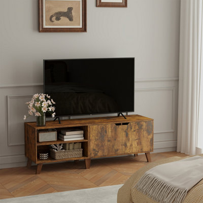 LEDREM Vasagle Tv Cabinet140 Cm Long Tv Stand With 2 DoorsFor Tvs Up To 60 InchesFor Living RoomDining RoomBedroom