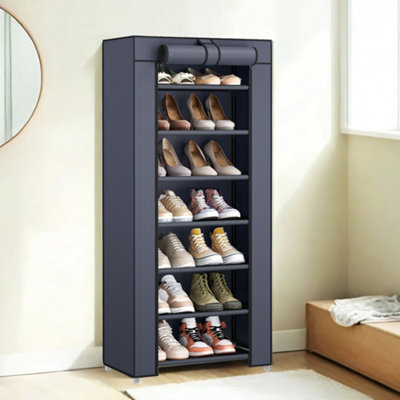 Songmics Vasagle Shelving Unit, Bookcase, 14 Shelves Bookshelf, Metal Frame, Industrial, Rustic And Ink Brown/Black