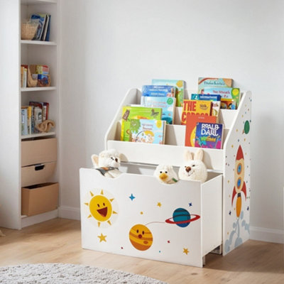 LEDREM Toy Storage RackKids Bookshelf And Toy Organiser With 3 ShelvesFor Children's Room And Playroom from B&Q