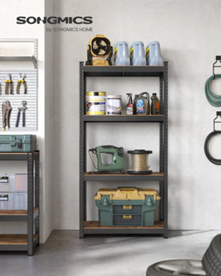 Songmics Shelving Unit40 X 80 X 160 Cm520 Kg Load CapacityAdjustable Storage ShelvesRustic Brown And Black from B&Q