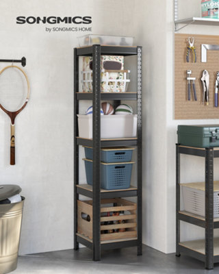 Songmics Shelving Unit37 X 37 X 150 Cm400 Kg Load Capacity (80 Kg Per Shelf)Adjustable Storage ShelvesGreige And Black from B&Q