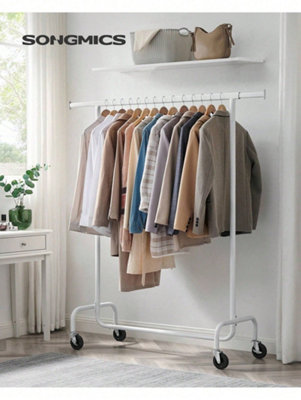LEDREM Clothes Rack On WheelsHeavy-Duty Clothes Rail136 Kg Load CapacityClothing Rail For Hanging Clothes from B&Q