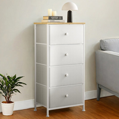 LEDREM Fabric Dresser For BedroomWith 4 DrawersMetal FrameChest Of Drawers from B&Q