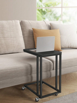 LEDREM End TableSide TableCoffee Table,easy AssemblyModernFor Living RoomBedroomBalconyEbony Black from B&Q