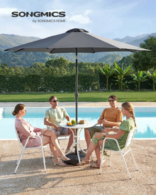 LEDREM 2.7M 3M Parasol UmbrellaUv50+Sun ShadeWith Tilt And Crank Gardens from B&Q