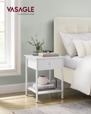 Ledrem Bedside TableSide Table With Drawer And ShelfNightstandEnd Table40 X 40 X 55 CmFor BedroomLiving Room from B&Q