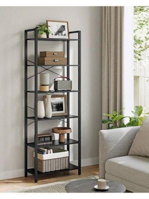 LEDREM 6-Tier BookshelfBookcaseShelving UnitFor OfficeStudyLiving RoomBedroom from B&Q