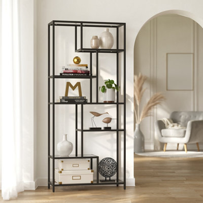LEDREM Bookshelf6-Tier Tall BookcaseDisplay ShelfPlant Stand from B&Q