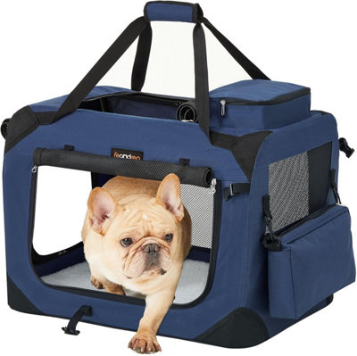 Songmics Feandrea Foldable Pet Carrier Bag,soft Sided Pet Travel Carrier With HandlesStorage Pockets60 X 42 X 42 Cm