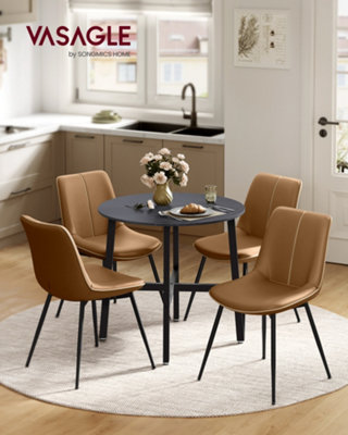 LEDREM Dining TableRound Kitchen TableFor Living RoomOffice80 X 75 Cm (Dia. X H)Industrial Style from B&Q
