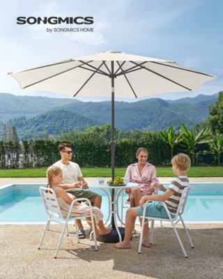 LEDREM Parasol 300 CmUpf 50+With Tilt To Both SidesSun ProtectionWith Crank To Open/closeFor PatioBalcony from B&Q